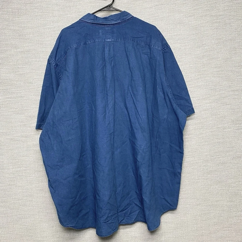 Ralph Lauren Shirt 4XB S/S Button Down Midweight Cotton Blue